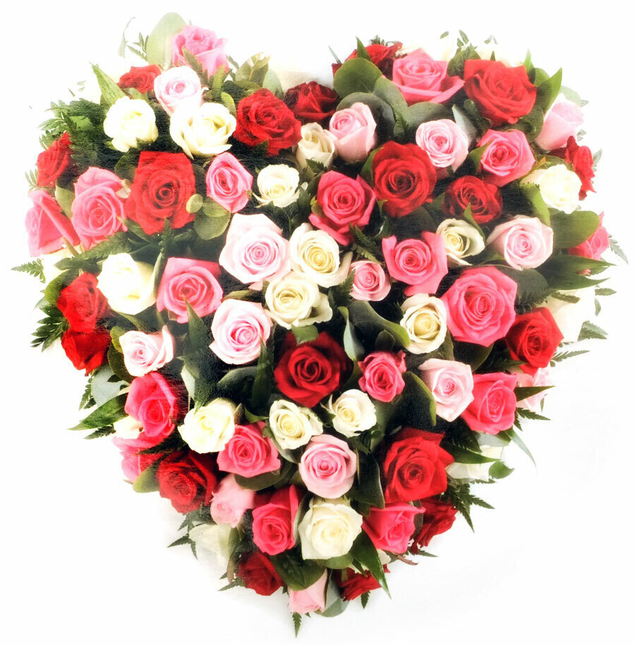 Mixed Rose Heart