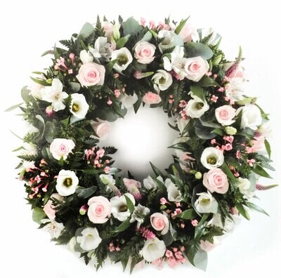 Pink and White Wreath
