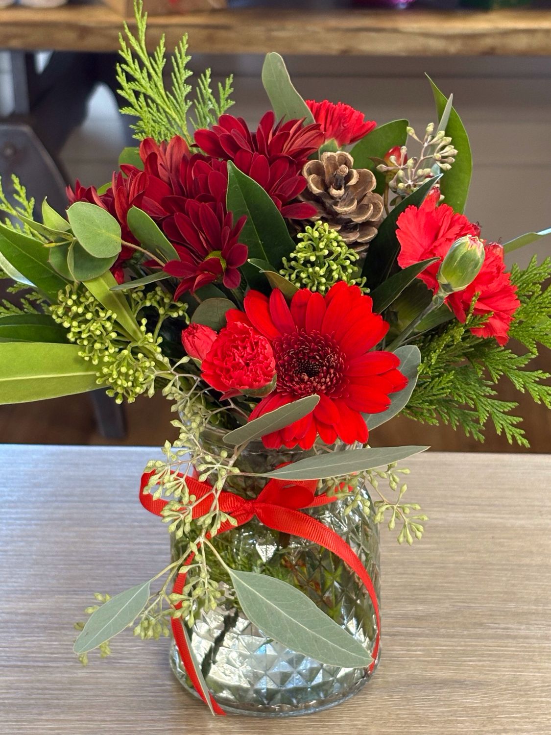 Festive Red Table Scape