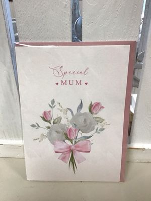 Happy Birthday Mum Flowers Candle And Card