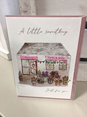 Happy Birthday Flowers Candle And Birthday Card