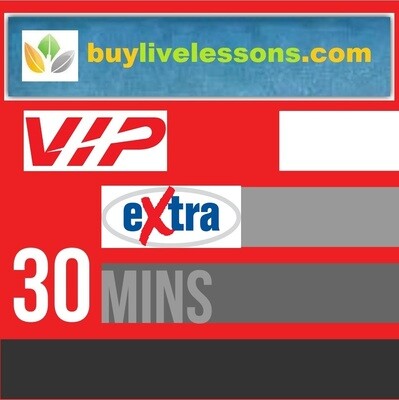 BUY EXTRA GENERAL LIVE LESSONS FOR 30 MINUTES EACH