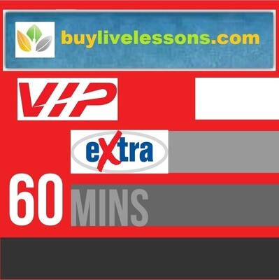 BUY EXTRA GENERAL LIVE LESSONS FOR 60 MINUTES EACH
