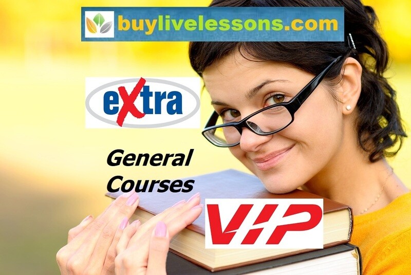 BUY 150 EXTRA GENERAL LIVE LESSONS FOR 30 MINUTES EACH