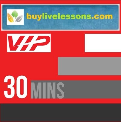 BUY VIP SPECIALIZED LIVE LESSONS FOR 30 MINUTES EACH