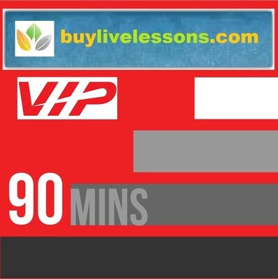 BUY VIP SPECIALIZED LIVE LESSONS FOR 90 MINUTES EACH