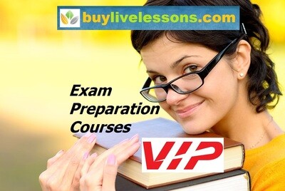 BUY 70 VIP EXAM PREPARATION LIVE LESSONS FOR 60 MINUTES EACH.