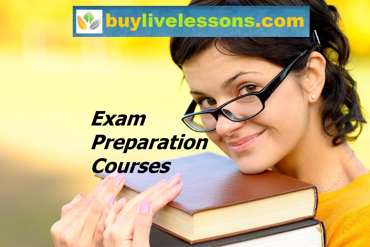 BUY 1 EXAM PREPARATION LIVE LESSON FOR 45 MINUTES.