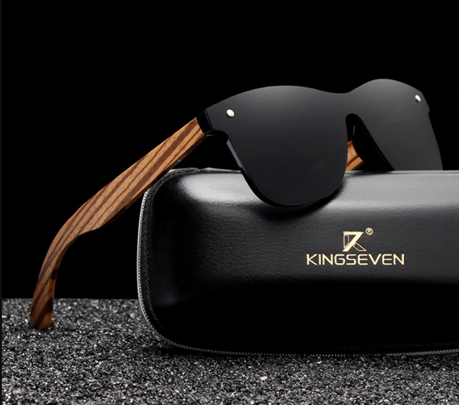 Polarized Sunglasses for Men and Women - Zebra Wooden Frame