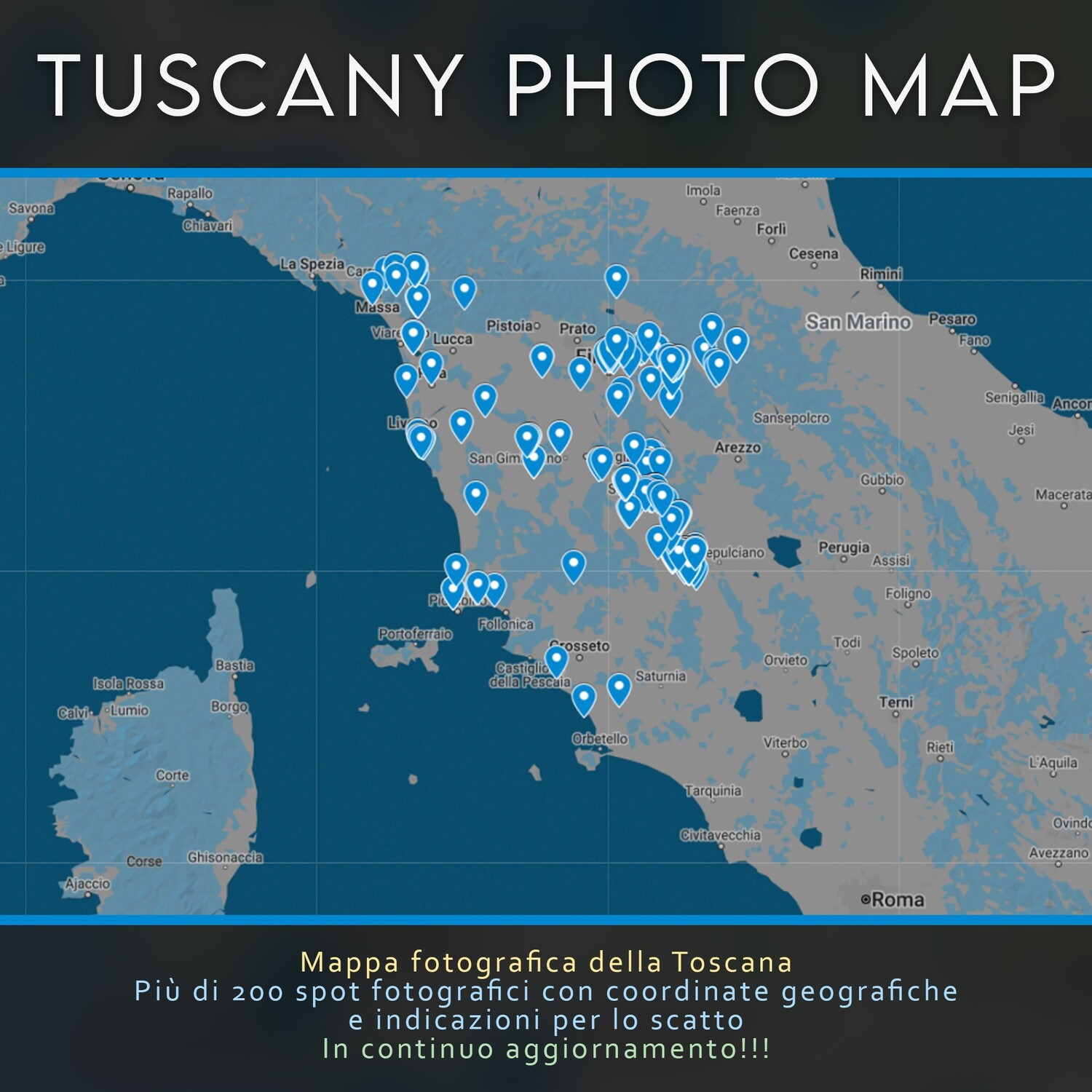 Mappa Fotografica della Toscana | Tuscany Photo Map