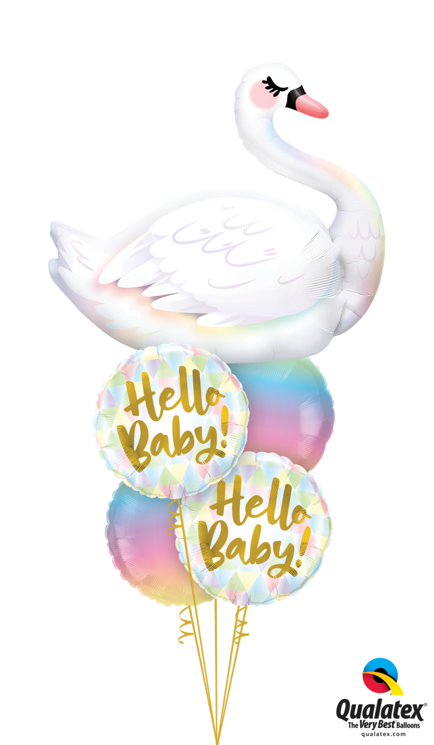 Worth the Wait! Graceful Swan Balloon Bouquet