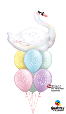 Serene Swan Balloon Bouquet