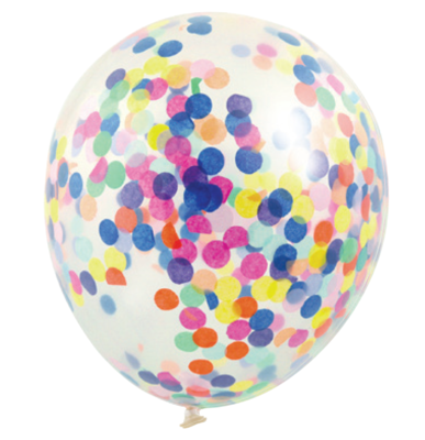 30 cm Confetti Helium Balloon Multi Colour Pack of 3