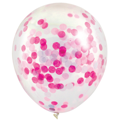 30 cm Confetti Helium Balloon Pink Pack of 3