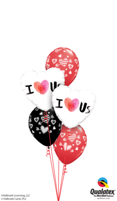 Thumbprint Hearts &amp; Arrows Balloon Bouquet