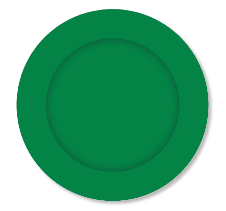 8pk Green Paper Plates 23 cm