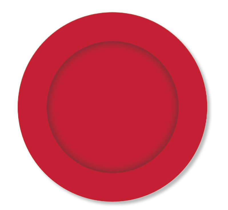 8pk Red Paper Plates 23 cm