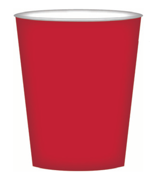 8pk Red Paper Cups