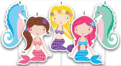 5 Pick Mermaids Cake Birthday Candles