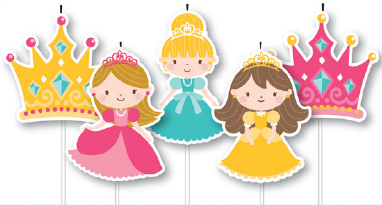 5 Pick Princess Cake Birthday Candles