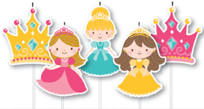 5 Pick Princess Cake Birthday Candles