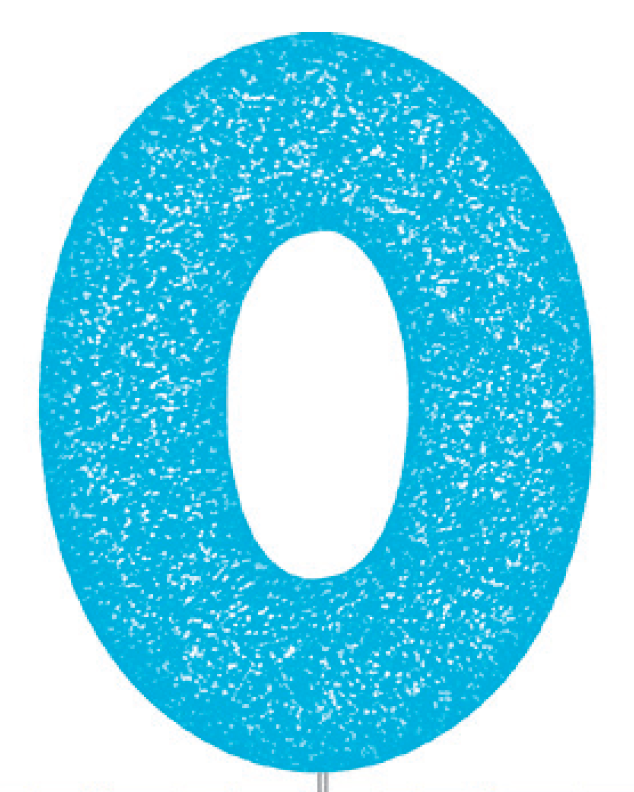 Blue Glitter Number Cake Birthday Candles 0