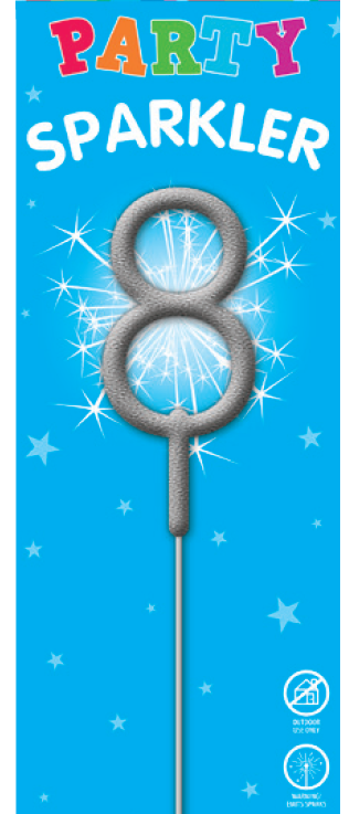 Numbered Party Sparklers 8