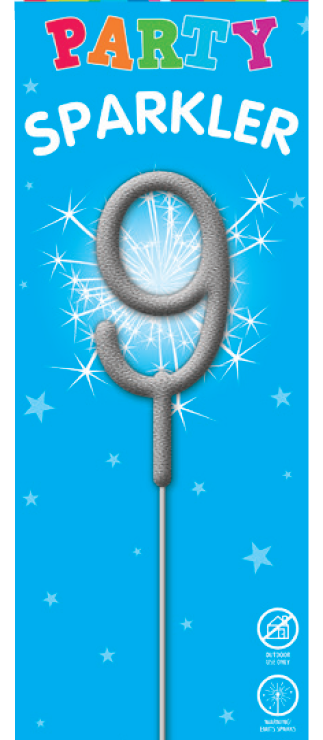 Numbered Party Sparklers 9