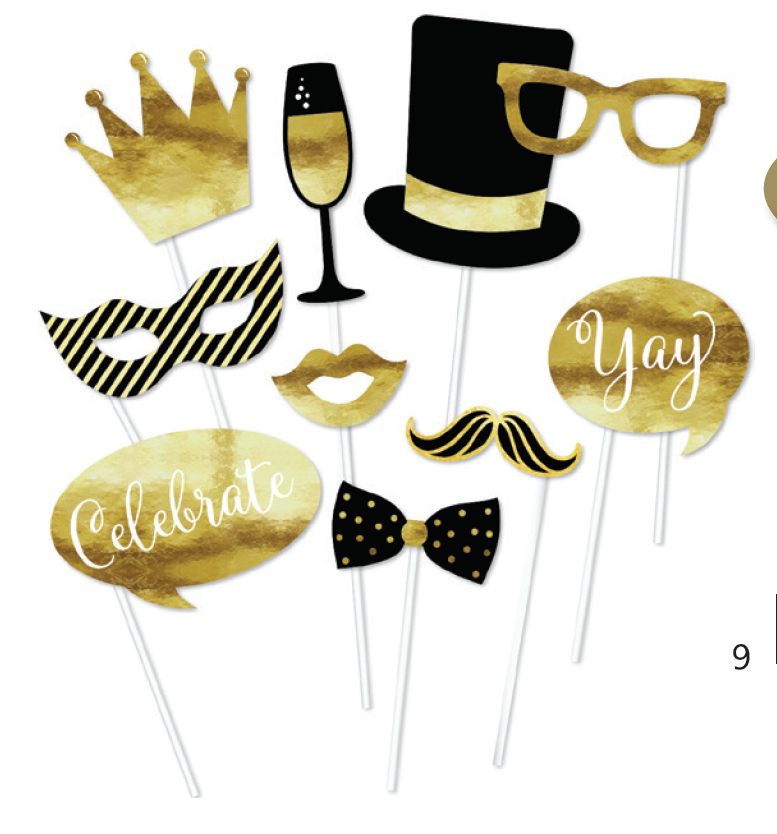 10pk Celebrate Party Photo Props