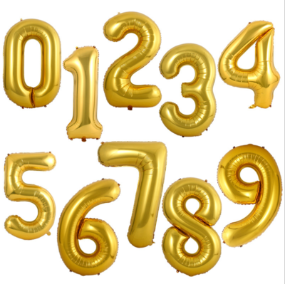 40"/90 cm Gold Jumbo Number Foil Balloon 0-9