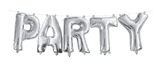 16&quot;/35 cm Silver Party Foil Balloon