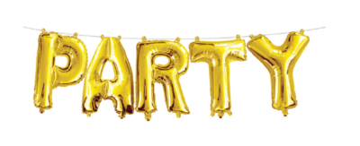16"/35 cm Gold Party Foil Balloon