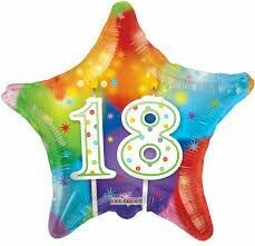 18"/45 cm Birthday Candles Foil Balloon 18th *Helium Filled*