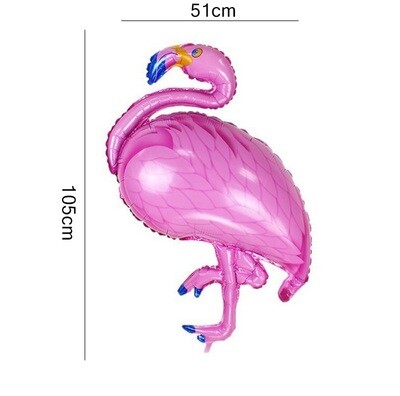 Hawaii Party Theme Flamingo Foil Balloon *Helium Filled with Weight*