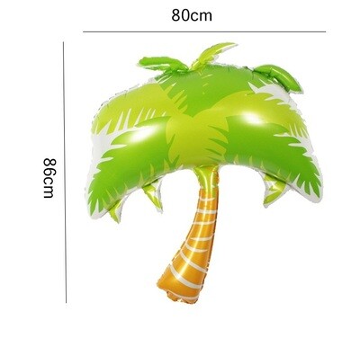 Hawaii Party Theme Palm Tree Foil Balloon *Helium Filled with Weight*