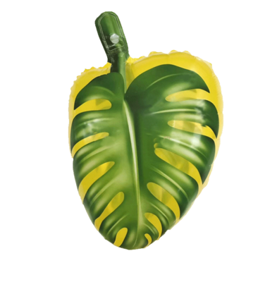 Hawaii Party Theme Yellow Tropical Palm Leaf Foil Balloon *Helium Filled*