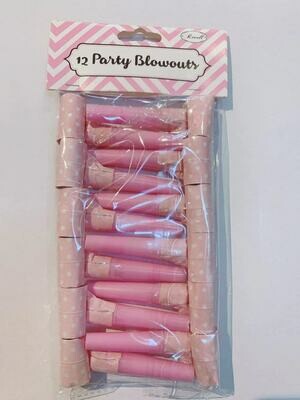 12pk Pink Party Blowouts