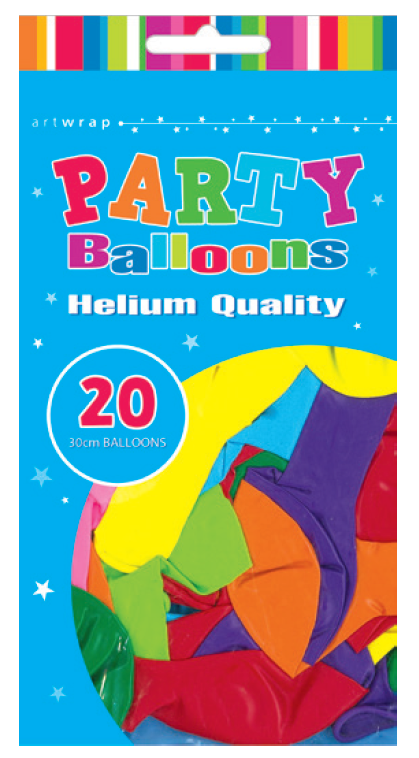20pk 30 cm  Assorted Latex Balloon