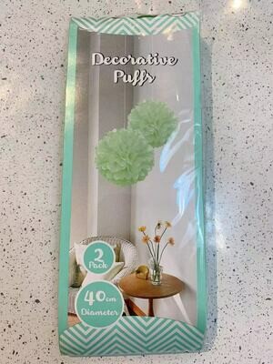 Decorative Paper Puffs Green 2 pack 30 cm