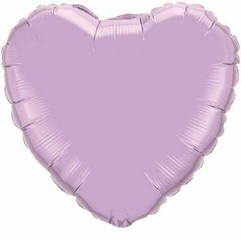 Helium Filled Solid Colour Foil 18&quot; Heart Pearl Lavender