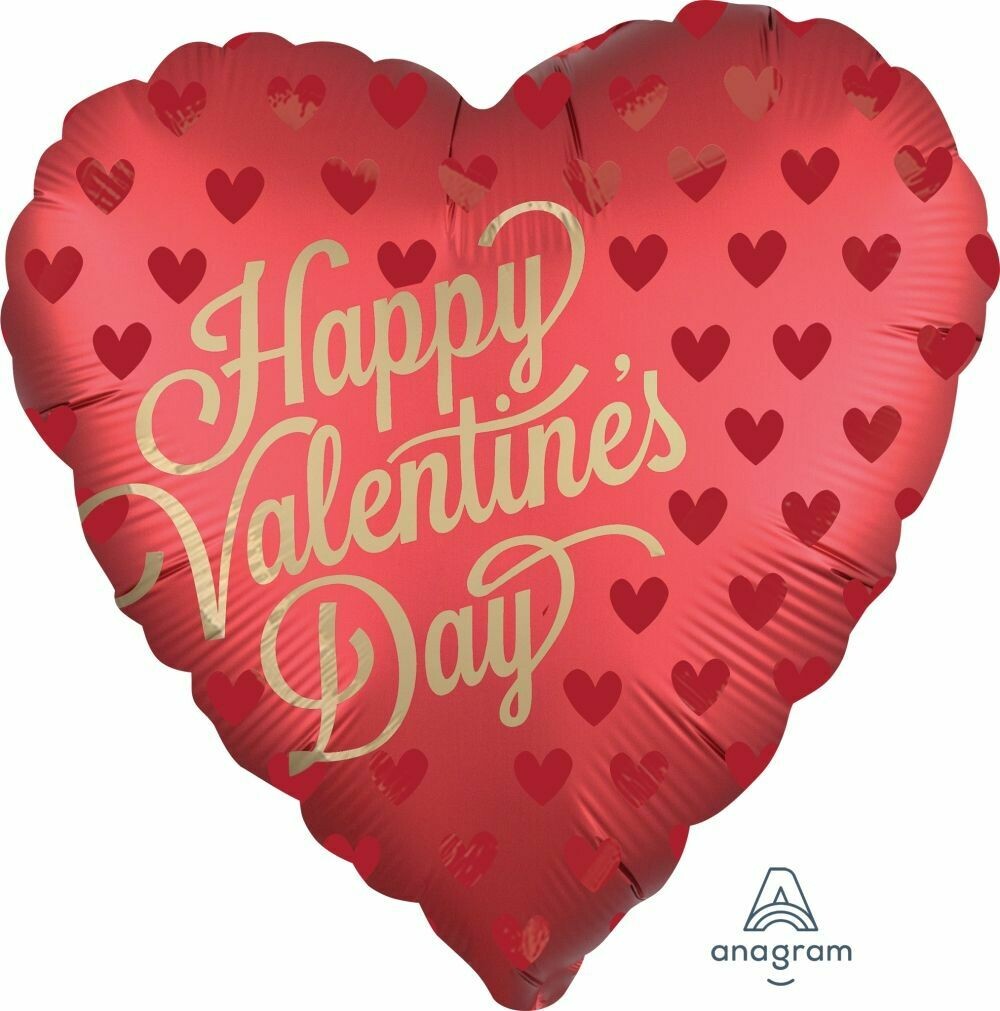 18&quot;/45 cm Satin Infused Sangria Heart Shape Foil Balloon