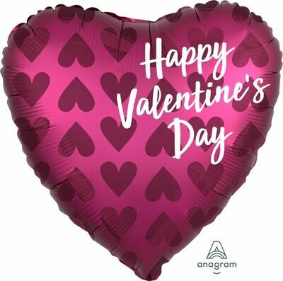 18&quot;/45 cm Satin Infused Pomegranate Heart Shape Foil Balloon