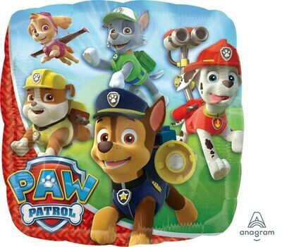17"/43 cm Paw Patrol Licensed Foil Balloon  *Helium Filled*