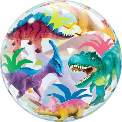 Colourful Dinosaurs (2 side print) *Helium filled*