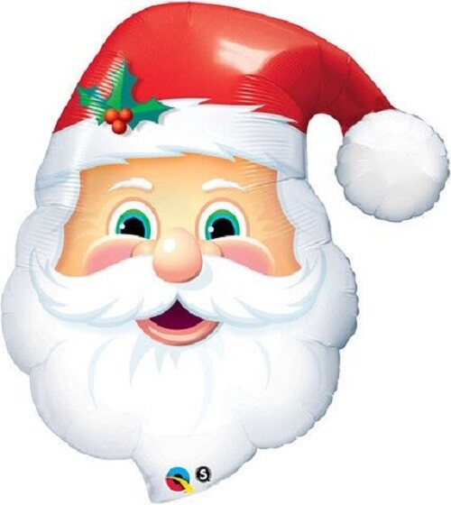 Qualatex Supershape Foil Balloon Jolly St Nick 32‘’ *Helium Filled with Weight*