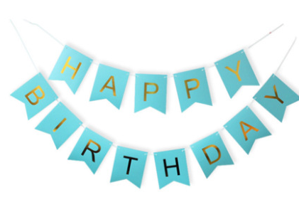 Happy Birthday Banner Blue
