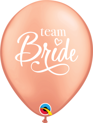 Team Bride Rose Gold 30 cm Helium Latex Balloon