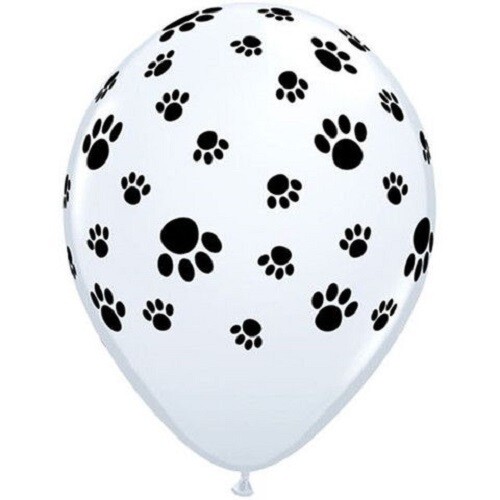 Paw Prints 30 cm Helium Latex Balloon