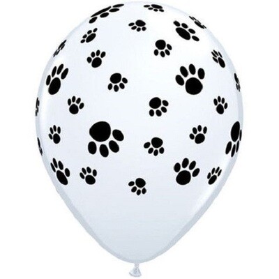 Paw Prints 30 cm Helium Latex Balloon