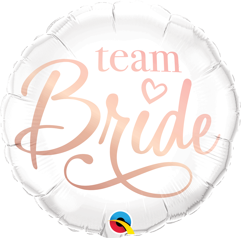 18"/45 cm Team Bride Foil Balloon *Helium Filled*